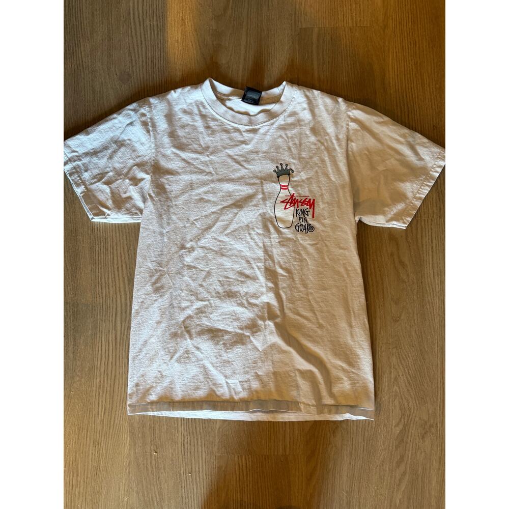 Stüssy King Pin White Short Sleeve T-Shirt Sz Small